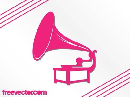 Retro Turntable Free Vector