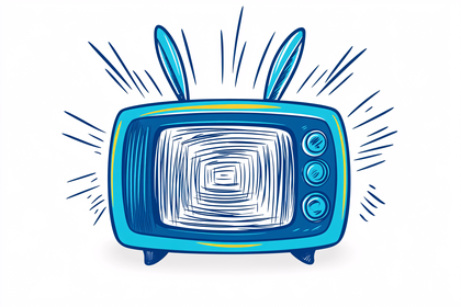 Retro TV with Antenna Ears