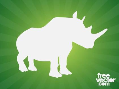 Rhino Silhouette Free Vector