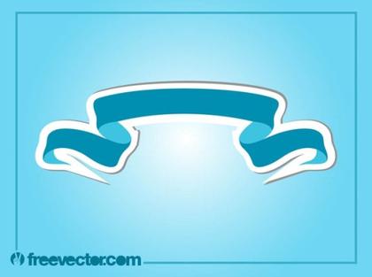 Ribbon Sticker Free Vector