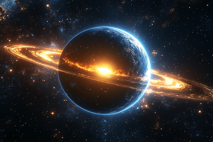 Ringed Exoplanet in Outer Space