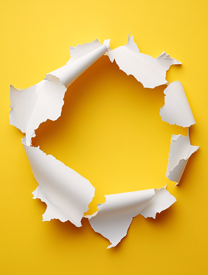 Ripped Paper Circle Hole