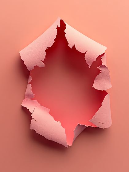 Ripped Pink Paper Design