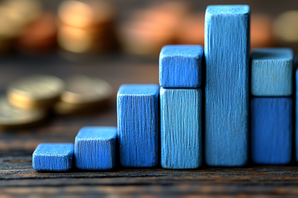 Rising Blue Blocks and Coins
