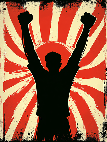 Rising Fist Silhouette