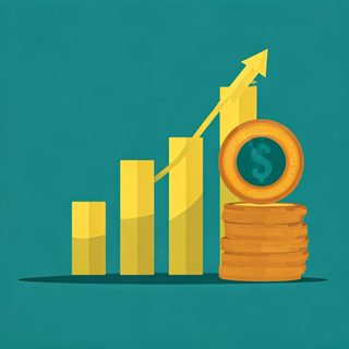rising financial chart