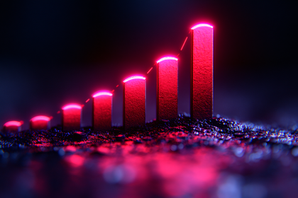 Rising Graph Bar Chart