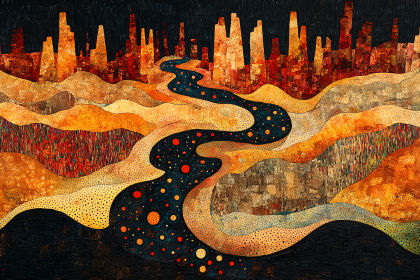 River Through the Desert Canyon