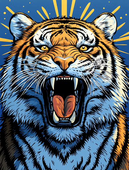 Roaring Tiger Face