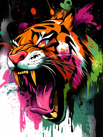 Roaring Tiger Graffiti