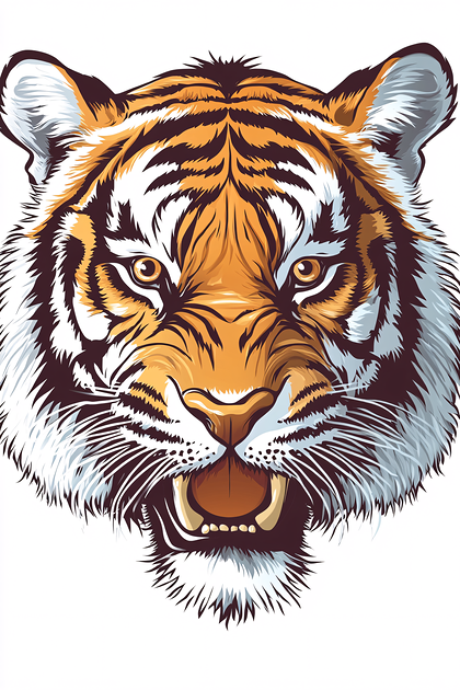 Roaring Tiger Head