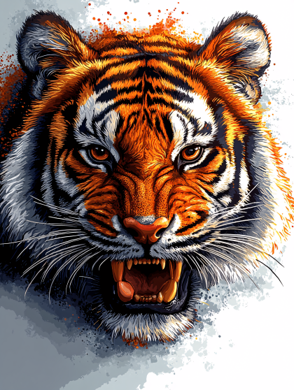 Roaring Tiger Head