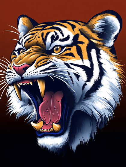 Roaring Tiger Head