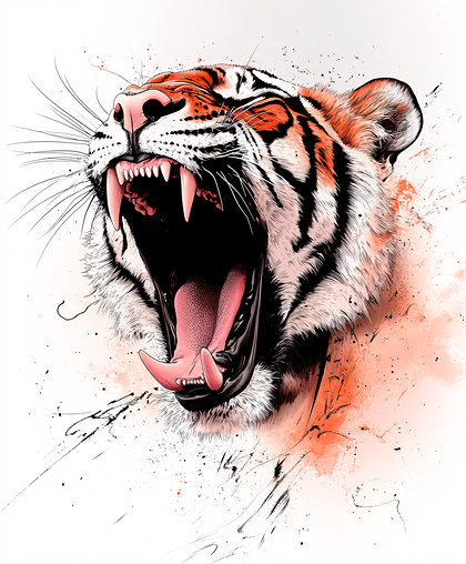 Roaring Tiger Head
