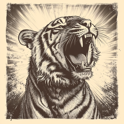 Roaring Tiger Illustration