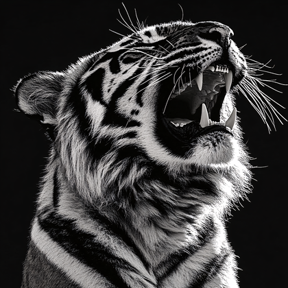 Roaring Tiger Portrait