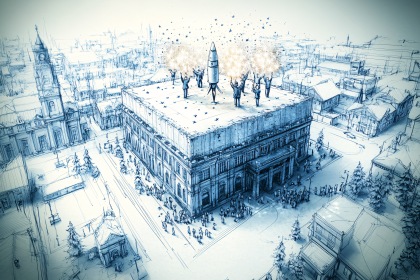 Rocket Launch Celebration Sketch