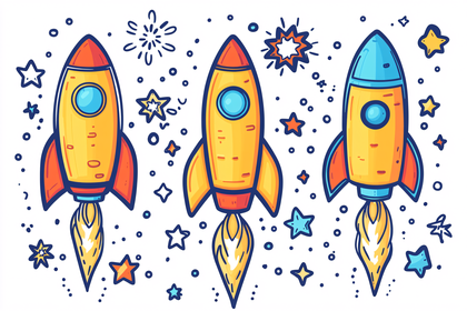 Rocket Launch Doodle