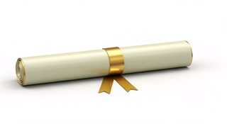 rolled diploma scroll