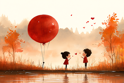 Romantic Balloon Scene