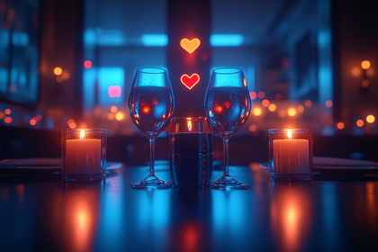 Romantic Dinner Table Setting
