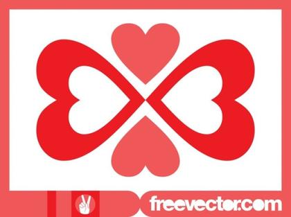 Romantic Hearts Layout Free Vector