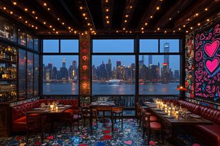 Romantic Restaurant with City View