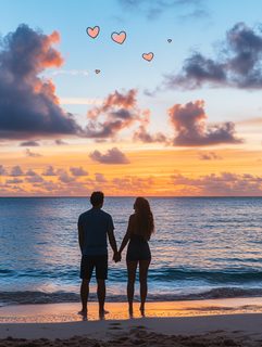 Romantic Sunset Beach Couple