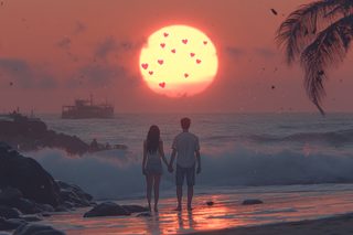 Romantic Sunset Beach