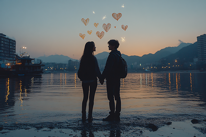 Romantic Sunset Couple