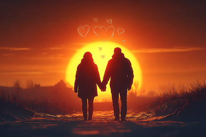 Romantic Sunset Couple