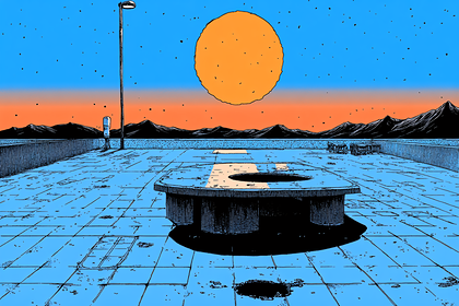 Rooftop Sunset Scene