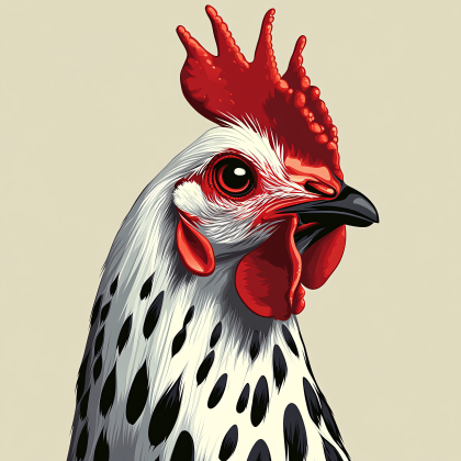 Rooster Head Portrait