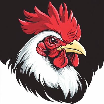 Rooster Head Vector