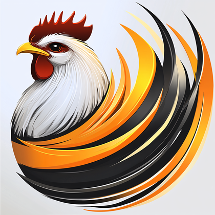Rooster Stylized Design