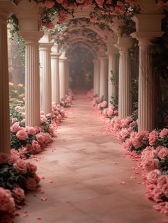 Rose-Covered Archway Path