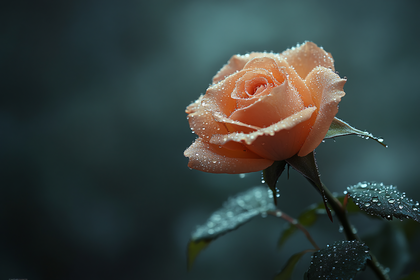 Rose With Water Droplets