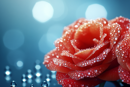 Rose with Water Droplets