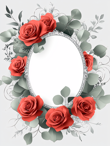 Roses and Eucalyptus Wreath