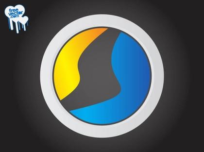 Round Abstract Icon Free Vector