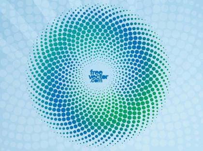 Round Halftone Free Vector