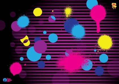 Round Splashes s Free Vector