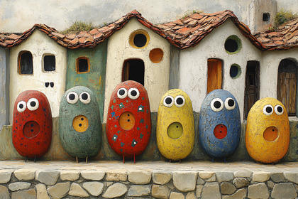 Row Of Googly Eyed Characters