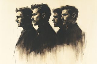 Row of Men Sketches