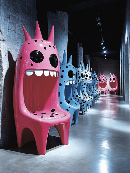 Row of Monster Chairs