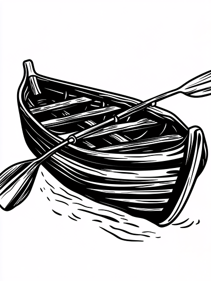 Rowing Boat Illustration