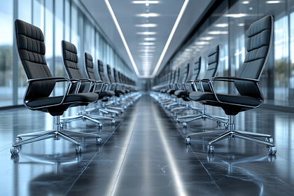 Rows Of Black Conference Chairs
