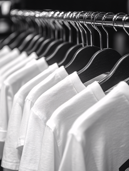 Rows Of White T-shirts