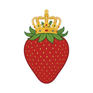 strawberry with crown