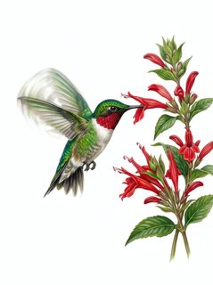 hummingbird feeding nectar